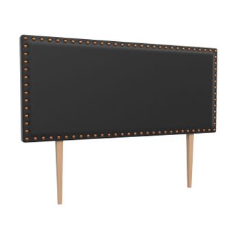 La Web Del Colchon -cabecero Tapizado Tachuelas Big Para Cama De 210 (220 X 115 Cms) Negro