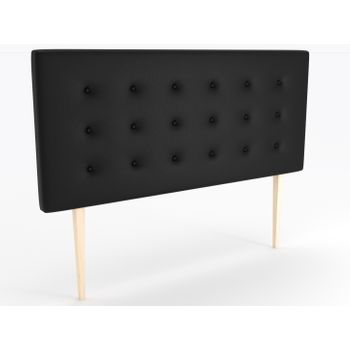 La Web Del Colchon -cabecero Tapizado Miconos Big Para Cama De 150 (160 X 115 Cms) Negro