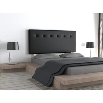 La Web Del Colchon -cabecero Tapizado Macedonia Big Para Cama De 80 (90 X 115 Cms) Negro