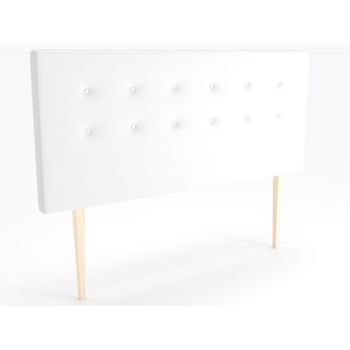 La Web Del Colchon -cabecero Tapizado Siros Big Para Cama De 80 (90 X 115 Cms) Blanco