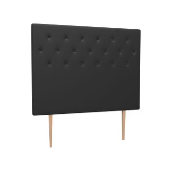 Cabecero Tapizado Melania Big Para Cama De 120 (130 X 165 Cms) Negro