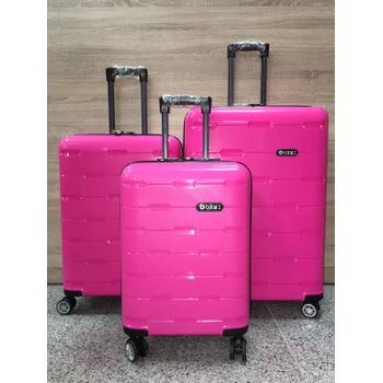 Set 3 Maletas 8 Ruedas 360º Giratorias Cierre Tsa Fucsia