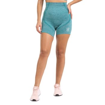 Akara | Shorts Active Fit |cintura Alta | Transpira El Sudor | Costura Trasera Que Acentúa Glúteos | Verde | L