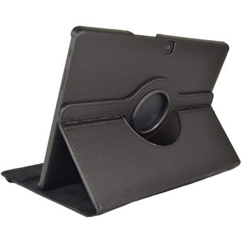 Theoutlettablet® Funda Giratoria 360º Para Tablet Bq Aquaris M10 10.1" Book Cover Case Protección Delantera Y Trasera  Negra