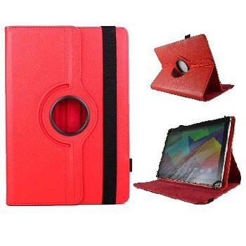 Theoutlettablet® Funda Universal Para Tablet De 10.1" Con Funcion Giratoria 360º Color Rojo