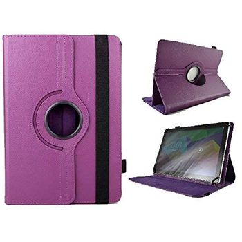 Theoutlettablet® Funda Universal Para Tablet De 10.1" Con Funcion Giratoria 360º Color Morado