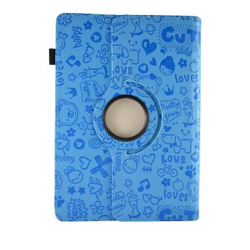 Theoutlettablet® Funda Universal Para Tablet De 10.1" Con Funcion Giratoria 360º Color Azul Dibujos