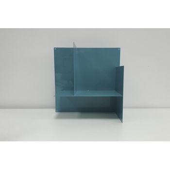 Balda Metálica Diseño Asimétrico Medidas 35x35x13 Cm Azul Claro