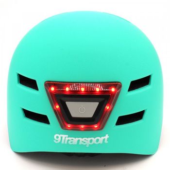 Casco Urbano 9transport Con Luces Integradas, Color Menta, Talla L