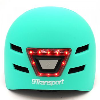 Casco Urbano 9transport Con Luces Integradas, Color Menta, Talla M.