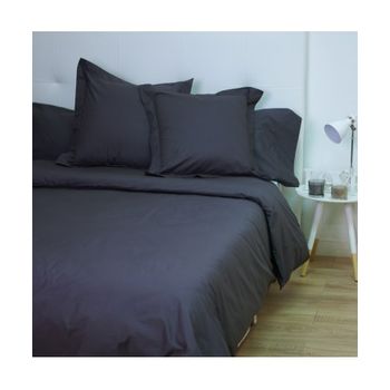 Funda Nórdica Lisa Gris Plomo - Medidas Cama - Cama De 135cm