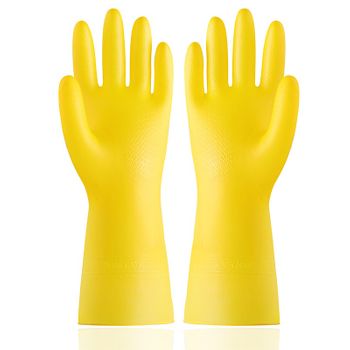 Guantes De Goma Para El Hogar, Paquete De 10 Pares, Guantes Para Lavar Platos, Impermeables, De Silicona, Pvc, Amarillo