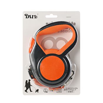 Cuerda De Tracción Para Mascotas Paseador Retráctil Para Perros Retractor Para Perros Cuerda De Nylon Reflectante Para Perros Cuerda Retráctil Automática Para Perros 5m Naranja Fluorescente