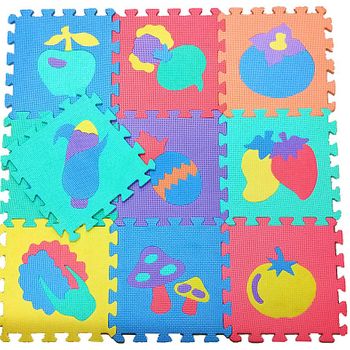 Alfombra Puzzle Little Kids 10 Piezas Forma De La Fruta