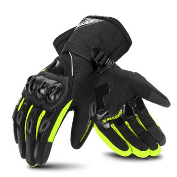 Guantes Moto Naked Hombre  Fluor Talla Xxl  Verde Fluorescente