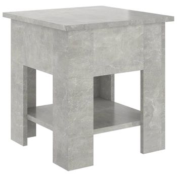 Mesa De Centro Madera De Ingeniería Gris Hormigón 40x40x42 Cm