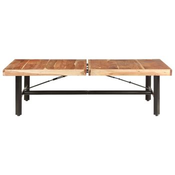 Mesa De Centro De Madera Maciza De Acacia 142x90x42 Cm