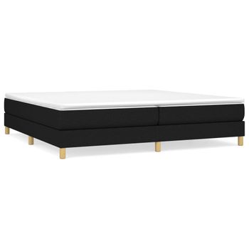 Estructura De Cama Box Spring Tela Negro 200x200 Cm