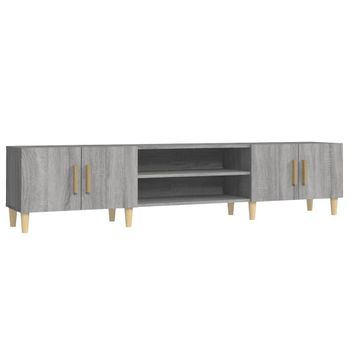 Mueble Para Tv Madera Contrachapada Gris Sonoma 180x31,5x40 Cm