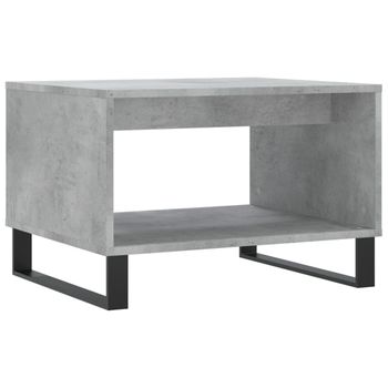 Mesa De Centro Madera De Ingeniería Gris Hormigón 60x50x40 Cm