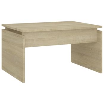 Mesa De Centro Madera Contrachapada Roble Sonoma 68x50x38 Cm