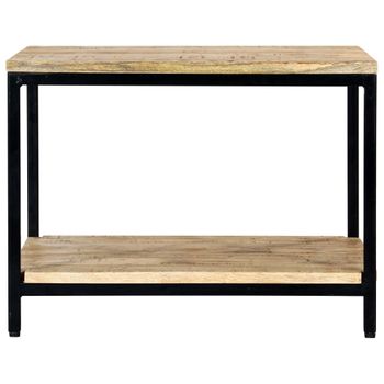 Mesa De Centro De Madera Maciza De Mango 60x60x45 Cm