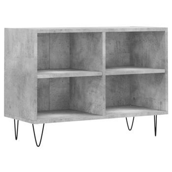 Mueble De Tv Madera De Ingeniería Gris Hormigón 69,5x30x50 Cm