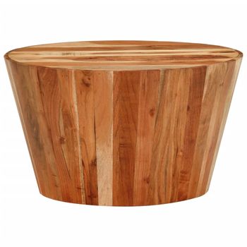 Mesa De Centro De Madera Maciza De Acacia Ø52x30 Cm