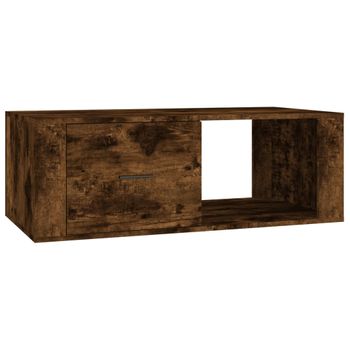 Mesa De Centro Madera Contrachapada Roble Ahumado 100x50,5x35cm