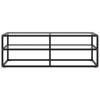 Mueble Para Tv De Vidrio Templado Negro 120x40x40 Cm