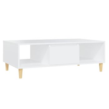 Mesa De Centro Madera Contrachapada Blanco 103,5x60x35cm