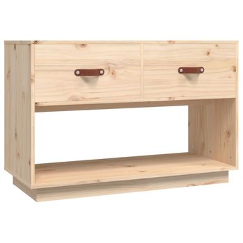 Mueble De Tv De Madera Maciza De Pino 90x40x60 Cm