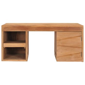 Mesa De Centro De Madera Maciza De Teca 90x50x40 Cm