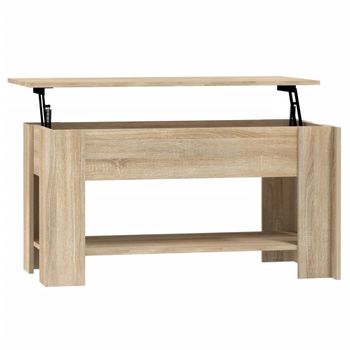 Mesa De Centro Madera Contrachapada Roble Sonoma 101x49x52 Cm