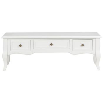 Mueble Para Tv De Madera Blanco 100x35x35 Cm