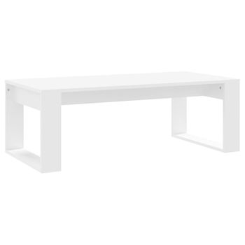 Mesa De Centro Madera De Ingeniería Blanco 102x50x35 Cm