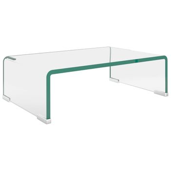 Soporte Para Tv/elevador Monitor Cristal Claro 40x25x11 Cm