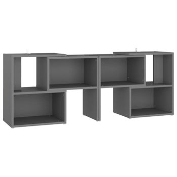 Mueble De Tv Madera Contrachapada Gris 104x30x52 Cm