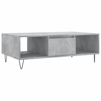 Mesa De Centro Madera De Ingeniería Gris Hormigón 104x60x35 Cm