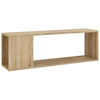 Mueble Para Tv Madera Contrachapada Roble Sonoma 100x24x32 Cm