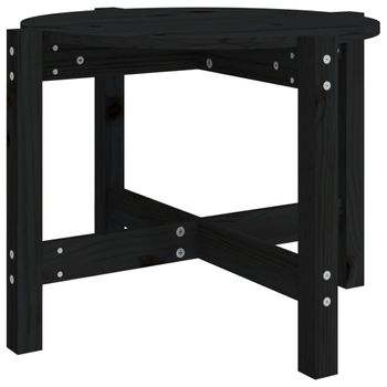 Mesa De Centro De Madera Maciza De Pino Negro 62,5x45 Cm