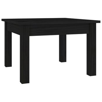 Mesa De Centro De Madera Maciza De Pino Negro 45x45x30 Cm