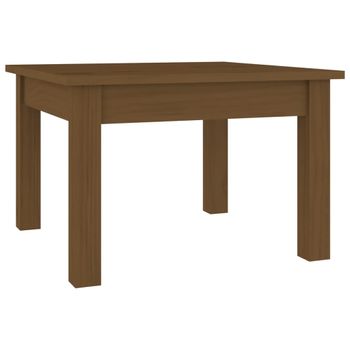 Mesa De Centro Madera Maciza De Pino Marrón Miel 45x45x30 Cm