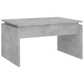 Mesa De Centro Madera Contrachapada Gris Hormigón 68x50x38 Cm