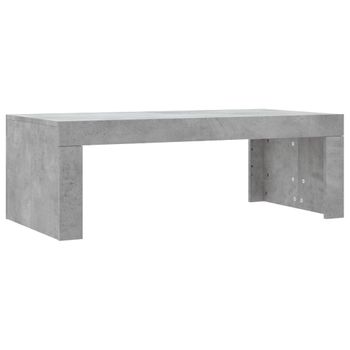 Mesa De Centro Madera De Ingeniería Gris Hormigón 102x50x36 Cm