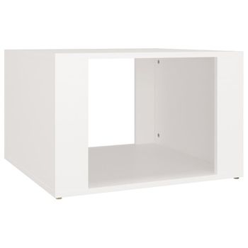 Mesita De Noche Madera Contrachapada Blanco 57x55x36 Cm