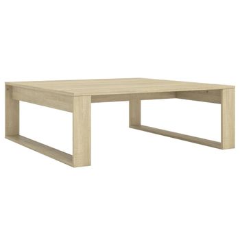 Mesa De Centro Madera Contrachapada Roble Sonoma 100x100x35 Cm