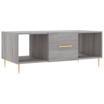 Mesa De Centro Madera Contrachapada Gris Sonoma 102x50x40 Cm