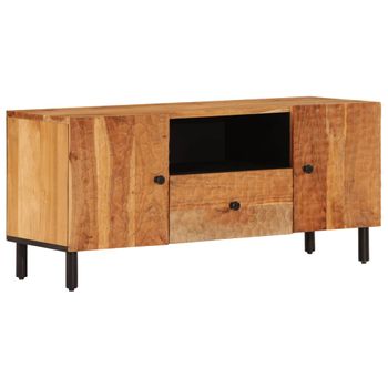 Mueble De Tv Madera Maciza De Acacia 105x33x46 Cm