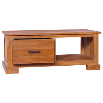 Mueble Para Tv De Madera De Teca Maciza 90x50x37 Cm